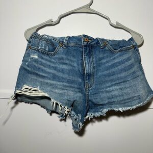 Denim Blue Women's Distressed Shorts
